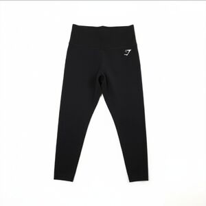 Gymshark Black High-Waisted Leggings with Emblem